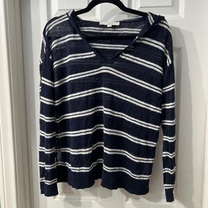 Loft Navy Striped Women's Sweater